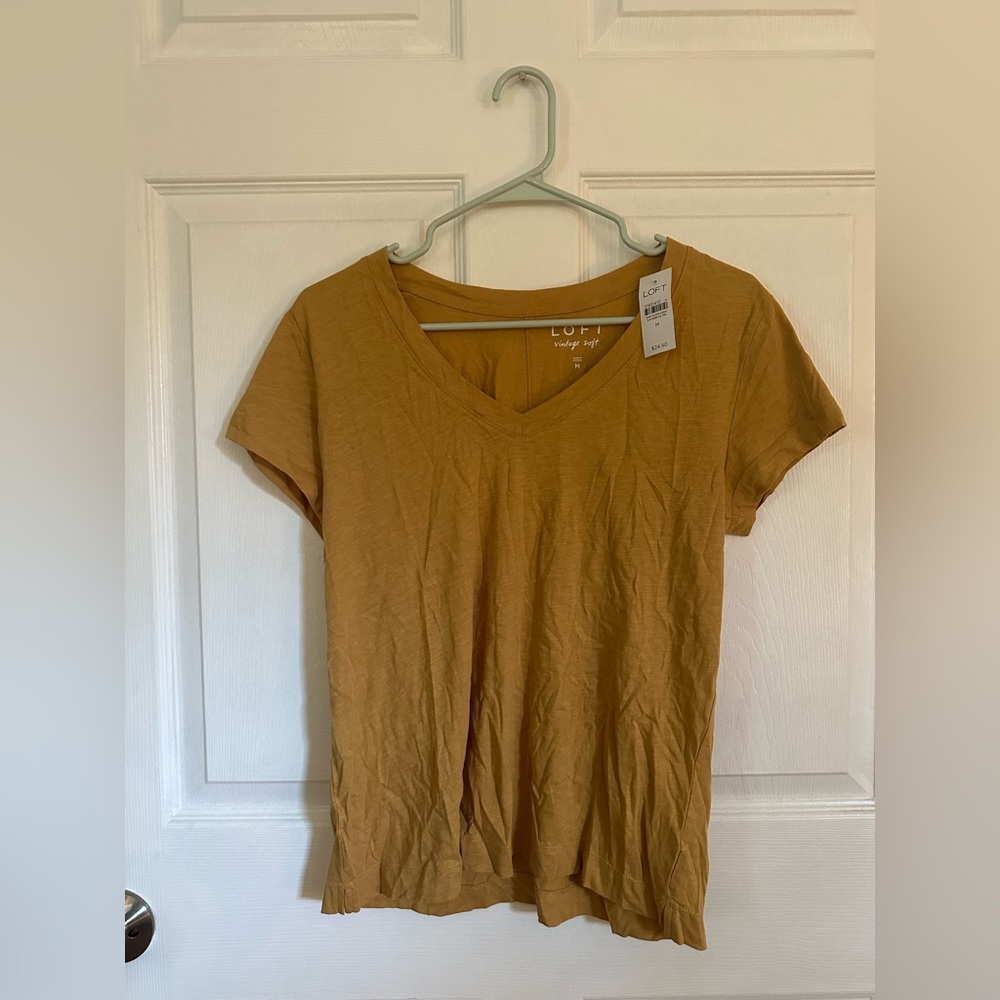 LOFT medium mustard yellow t-shirt